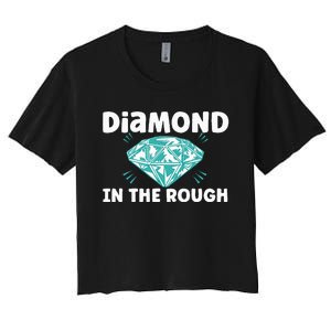 Diamond In The Rough Crystal Diamond Geologist Women's Crop Top Tee