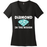 Diamond In The Rough Crystal Diamond Geologist Women's V-Neck T-Shirt