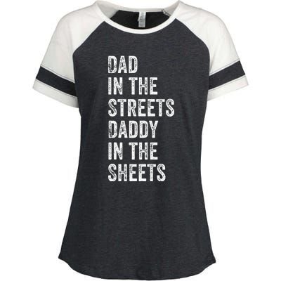 Dad In The Streets Daddy In The Sheets Presents For Dad Enza Ladies Jersey Colorblock Tee