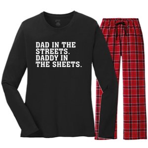 Dad In The Streets Daddy In The Sheets Apparel Women's Long Sleeve Flannel Pajama Set 