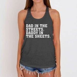 Dad In The Streets Daddy In The Sheets Apparel Women's Knotted Racerback Tank