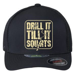 Drill It Till It Squirts Funny Winter Ice Fishing Flexfit Unipanel Trucker Cap