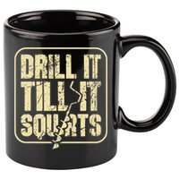 Drill It Till It Squirts Funny Winter Ice Fishing 11oz C Handle Ceramic Mug