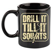 Drill It Till It Squirts Funny Winter Ice Fishing 11oz C Handle Ceramic Mug