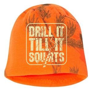 Drill It Till It Squirts Funny Winter Ice Fishing Kati - Camo Knit Beanie