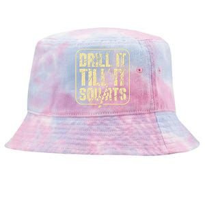 Drill It Till It Squirts Funny Winter Ice Fishing Tie-Dyed Bucket Hat