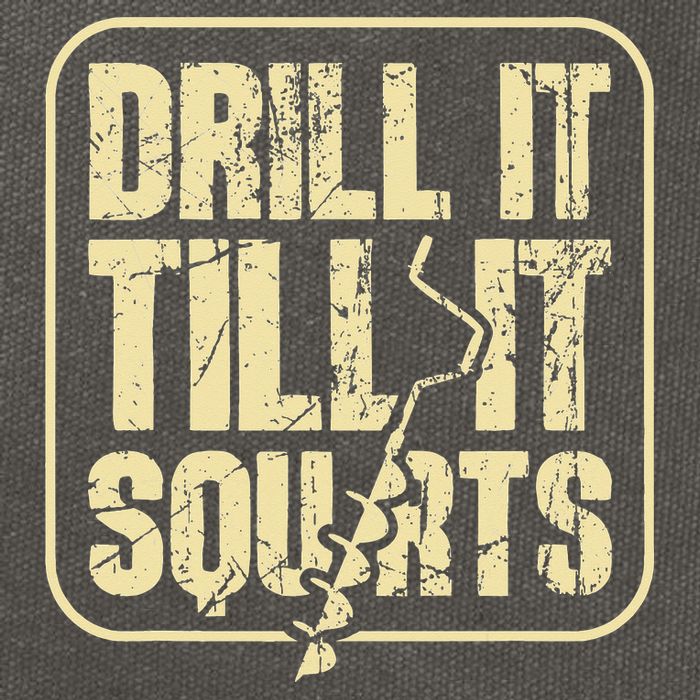 Drill It Till It Squirts Funny Winter Ice Fishing Cotton Canvas Backpack