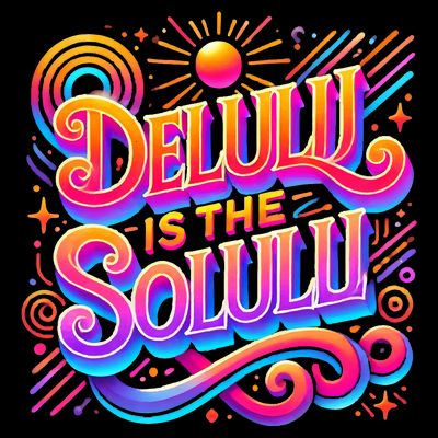 Delulu Is The Solulu Funny Slogan Tiktok Viral Trendy Quote T-Shirt