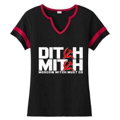 Ditch Mitch Moscow Mitch Must Go Ladies Halftime Notch Neck Tee