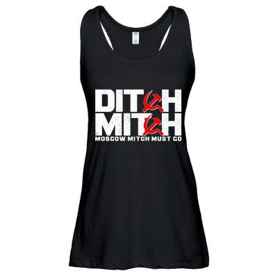 Ditch Mitch Moscow Mitch Must Go Ladies Essential Flowy Tank