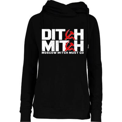 Ditch Mitch Moscow Mitch Must Go Womens Funnel Neck Pullover Hood