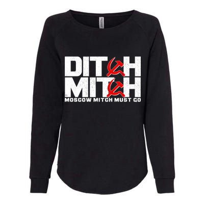 Ditch Mitch Moscow Mitch Must Go Womens California Wash Sweatshirt