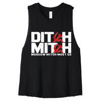 Ditch Mitch Moscow Mitch Must Go Women's Racerback Cropped Tank