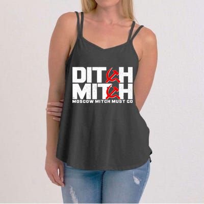 Ditch Mitch Moscow Mitch Must Go Women's Strappy Tank