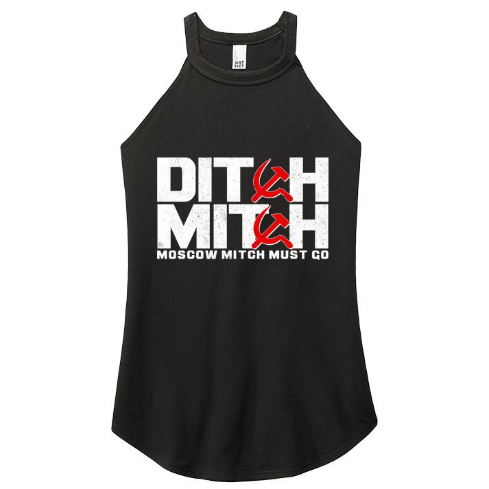 Ditch Mitch Moscow Mitch Must Go Women's Perfect Tri Rocker Tank