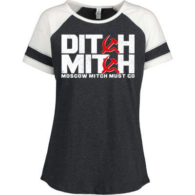 Ditch Mitch Moscow Mitch Must Go Enza Ladies Jersey Colorblock Tee