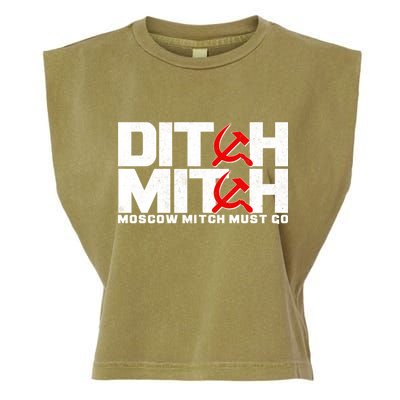 Ditch Mitch Moscow Mitch Must Go Garment-Dyed Women's Muscle Tee