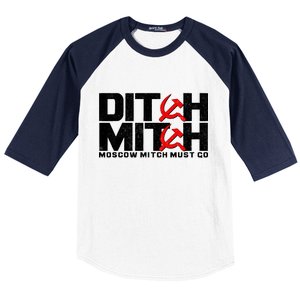 Ditch Mitch Moscow Mitch Must Go Baseball Sleeve Shirt