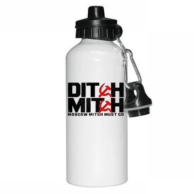 Ditch Mitch Moscow Mitch Must Go Aluminum Water Bottle