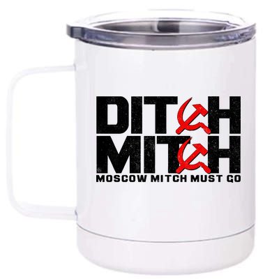 Ditch Mitch Moscow Mitch Must Go 12 oz Stainless Steel Tumbler Cup