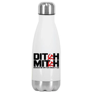 Ditch Mitch Moscow Mitch Must Go Stainless Steel Insulated Water Bottle