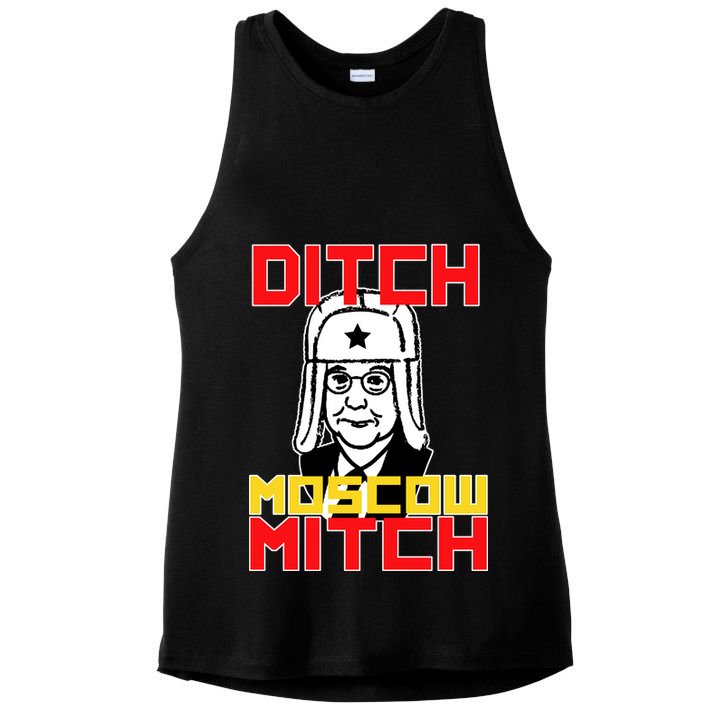 Ditch Moscow Mitch Funny Traitor Ladies PosiCharge Tri-Blend Wicking Tank