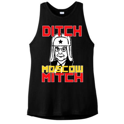 Ditch Moscow Mitch Funny Traitor Ladies PosiCharge Tri-Blend Wicking Tank