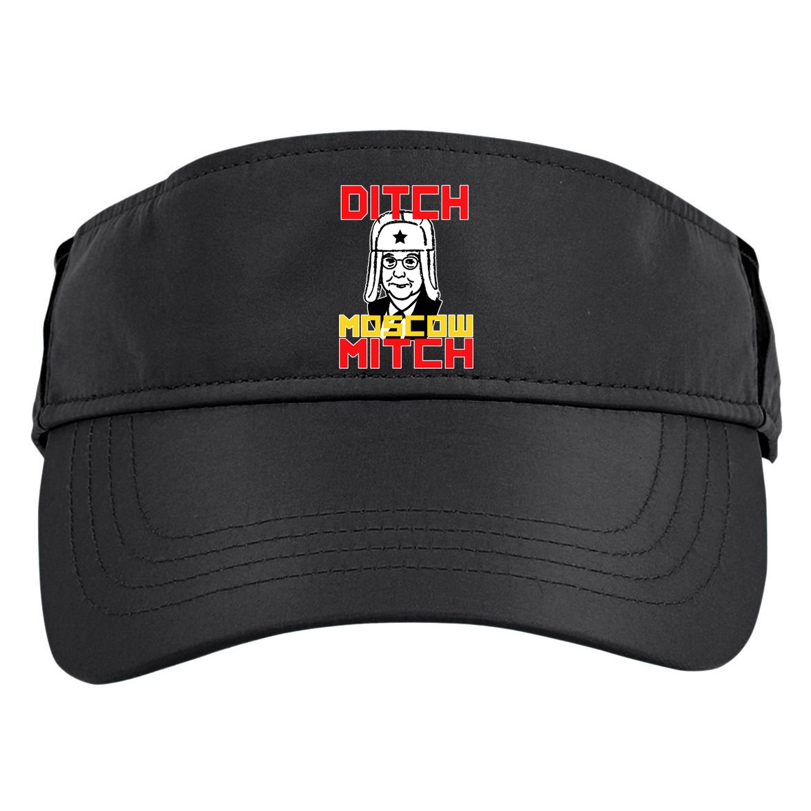 Ditch Moscow Mitch Funny Traitor Adult Drive Performance Visor
