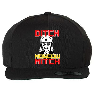 Ditch Moscow Mitch Funny Traitor Wool Snapback Cap