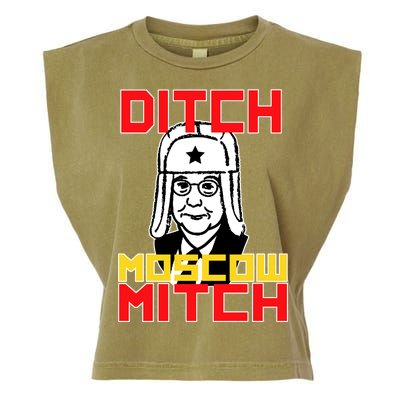 Ditch Moscow Mitch Funny Traitor Garment-Dyed Women's Muscle Tee