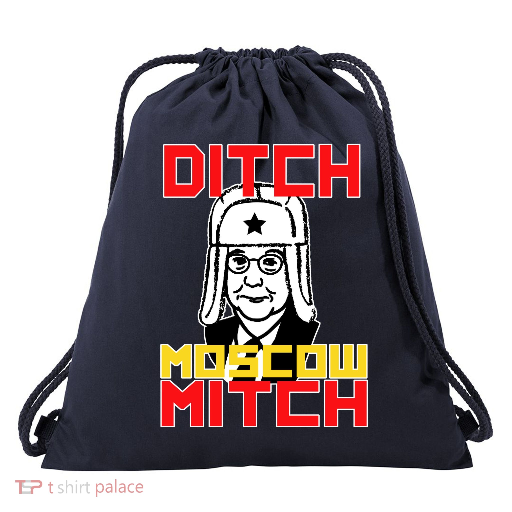 Ditch Moscow Mitch Funny Traitor Drawstring Bag