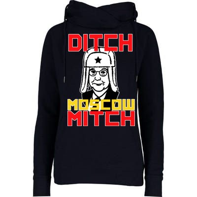 Ditch Moscow Mitch Funny Traitor Womens Funnel Neck Pullover Hood