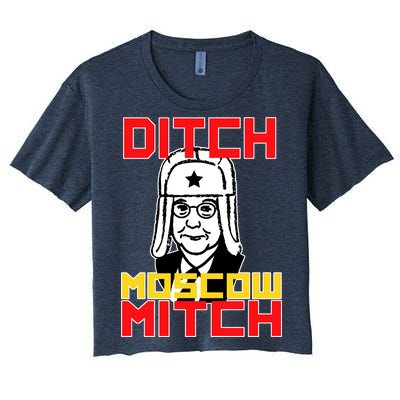 Ditch Moscow Mitch Funny Traitor Women's Crop Top Tee