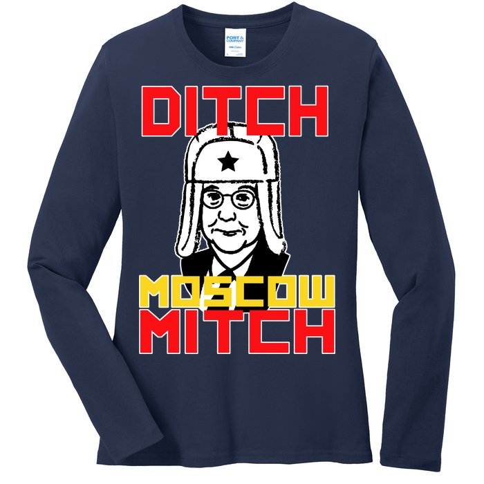 Ditch Moscow Mitch Funny Traitor Ladies Long Sleeve Shirt