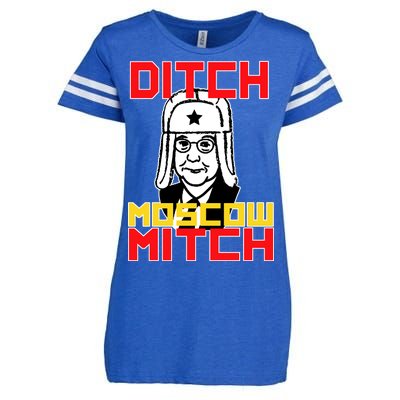 Ditch Moscow Mitch Funny Traitor Enza Ladies Jersey Football T-Shirt