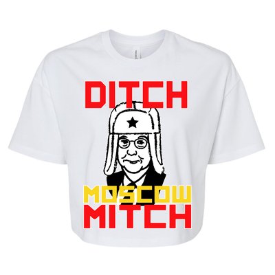 Ditch Moscow Mitch Funny Traitor Bella+Canvas Jersey Crop Tee