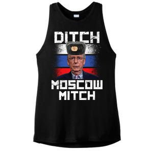 Ditch Moscow Mitch McConnell Ladies PosiCharge Tri-Blend Wicking Tank