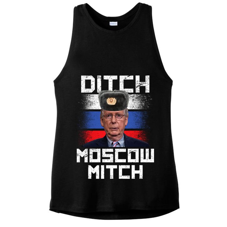 Ditch Moscow Mitch McConnell Ladies PosiCharge Tri-Blend Wicking Tank