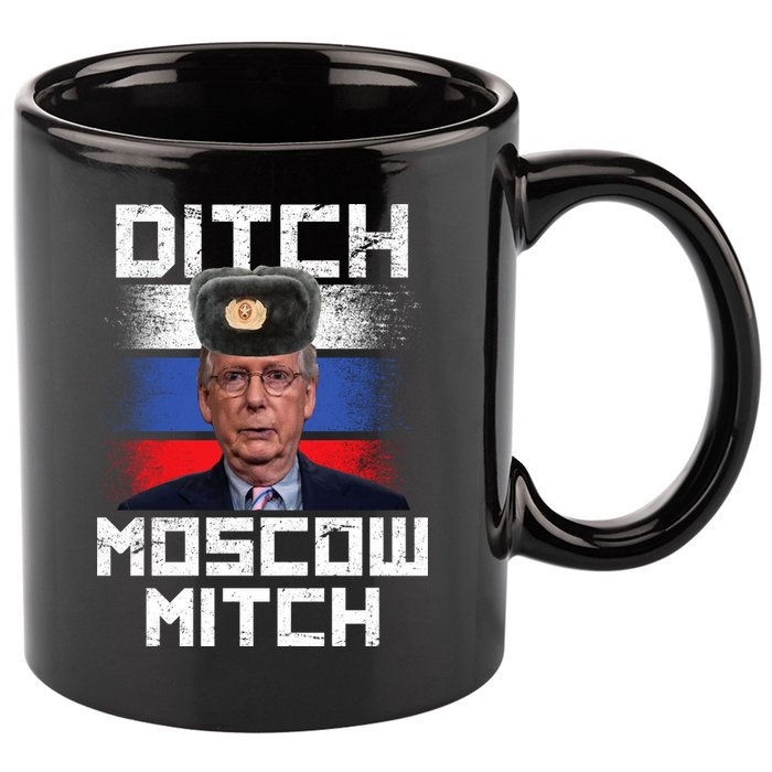 Ditch Moscow Mitch McConnell 11oz C Handle Ceramic Mug