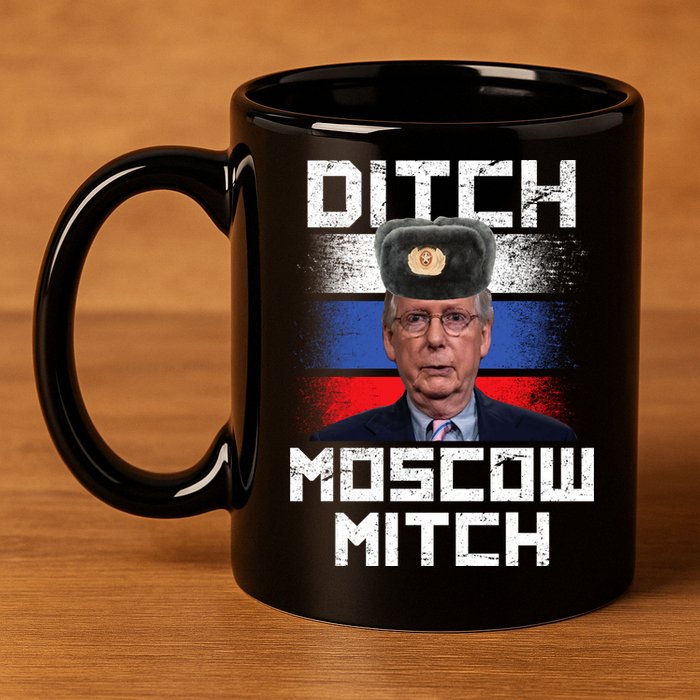 Ditch Moscow Mitch McConnell 11oz C Handle Ceramic Mug