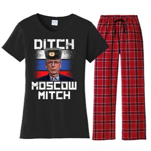 Ditch Moscow Mitch McConnell Women's Flannel Pajama Set