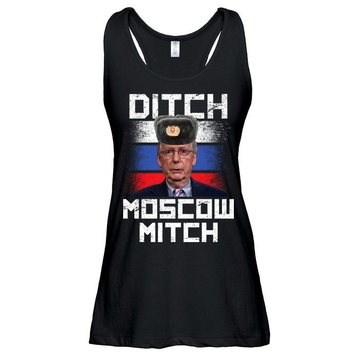 Ditch Moscow Mitch McConnell Ladies Essential Flowy Tank