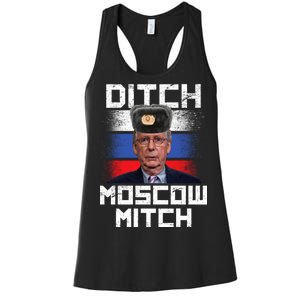 Ditch Moscow Mitch McConnell Women's Racerback Tank