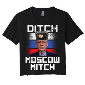 Ditch Moscow Mitch McConnell Women's Crop Top Tee