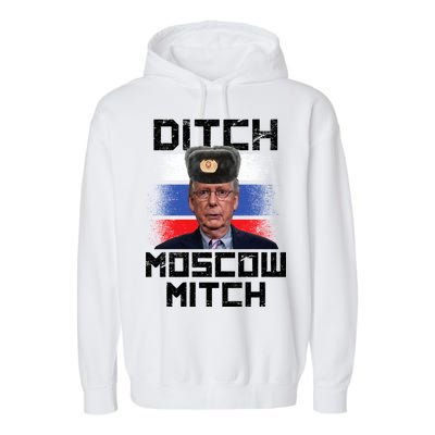 Ditch Moscow Mitch McConnell Garment-Dyed Fleece Hoodie