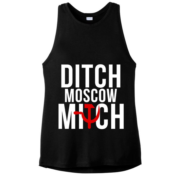 Ditch Moscow Mitch Traitor Ladies PosiCharge Tri-Blend Wicking Tank