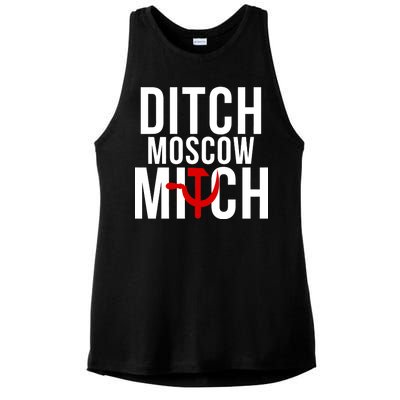 Ditch Moscow Mitch Traitor Ladies PosiCharge Tri-Blend Wicking Tank