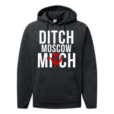 Ditch Moscow Mitch Traitor Performance Fleece Hoodie