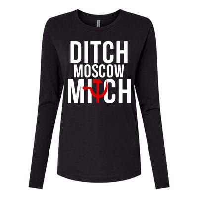 Ditch Moscow Mitch Traitor Womens Cotton Relaxed Long Sleeve T-Shirt