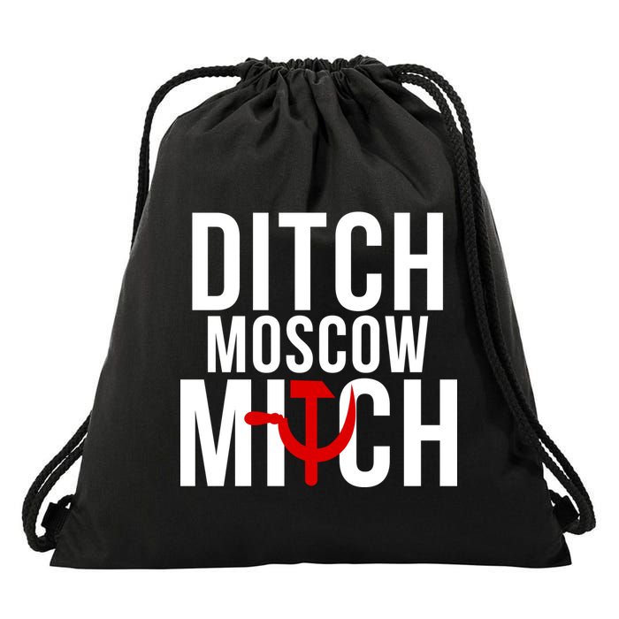 Ditch Moscow Mitch Traitor Drawstring Bag